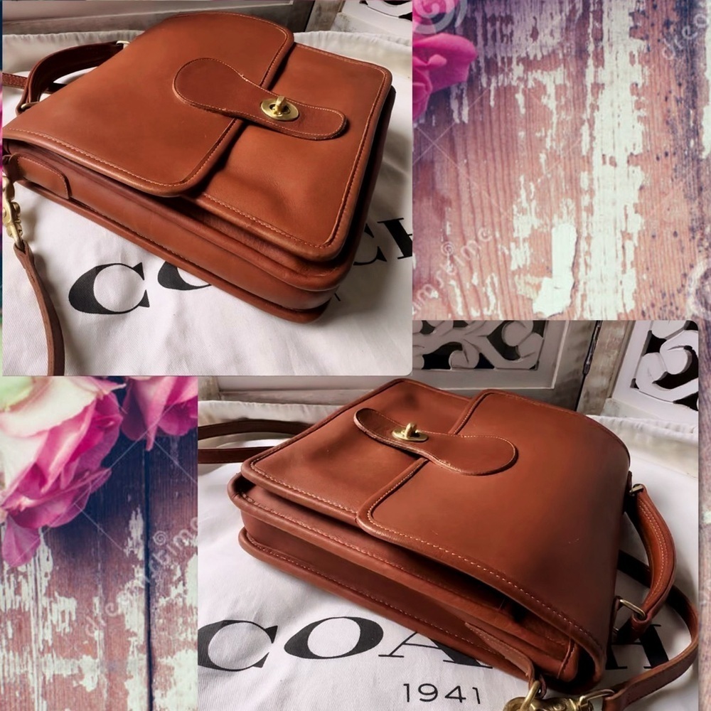 VINTAGE COACH BRITISH TAN LEATHER STATION BAG 5130 - Picture 11 of 17